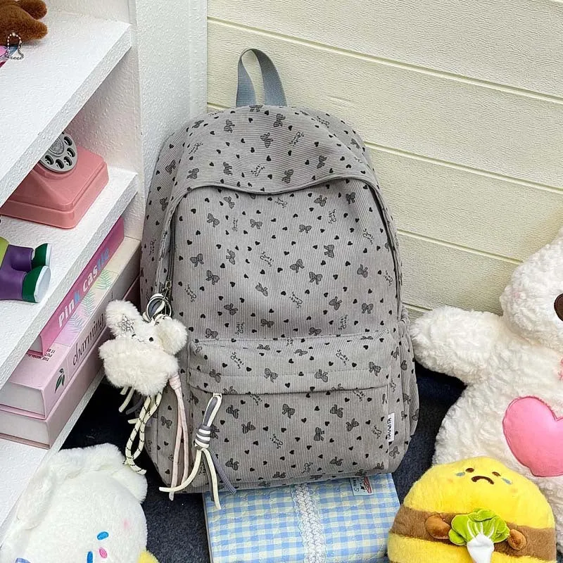 Lässiger Schulrucksack aus gemustertem Stoff