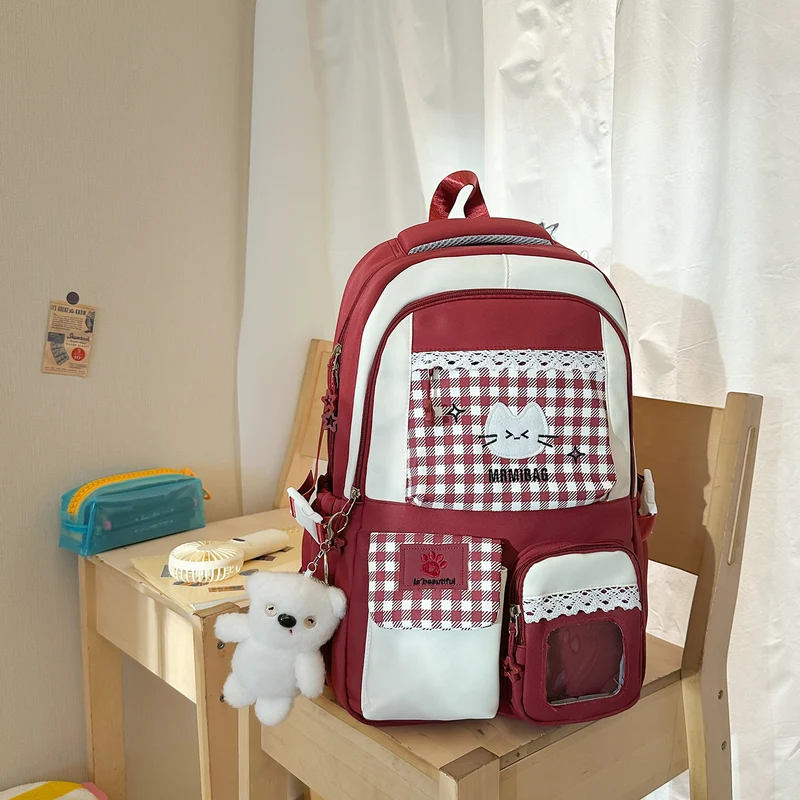 Niedlicher Charakter Design Schulrucksack mit mehreren Fächern