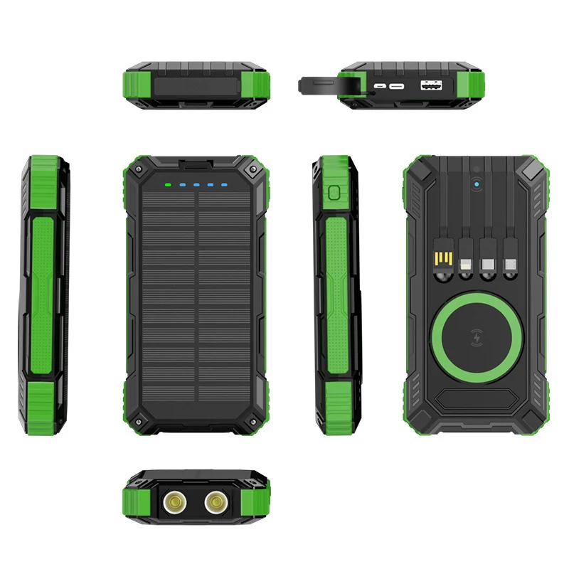 Solar Powerbank mit integriertem LED-Licht Skanto