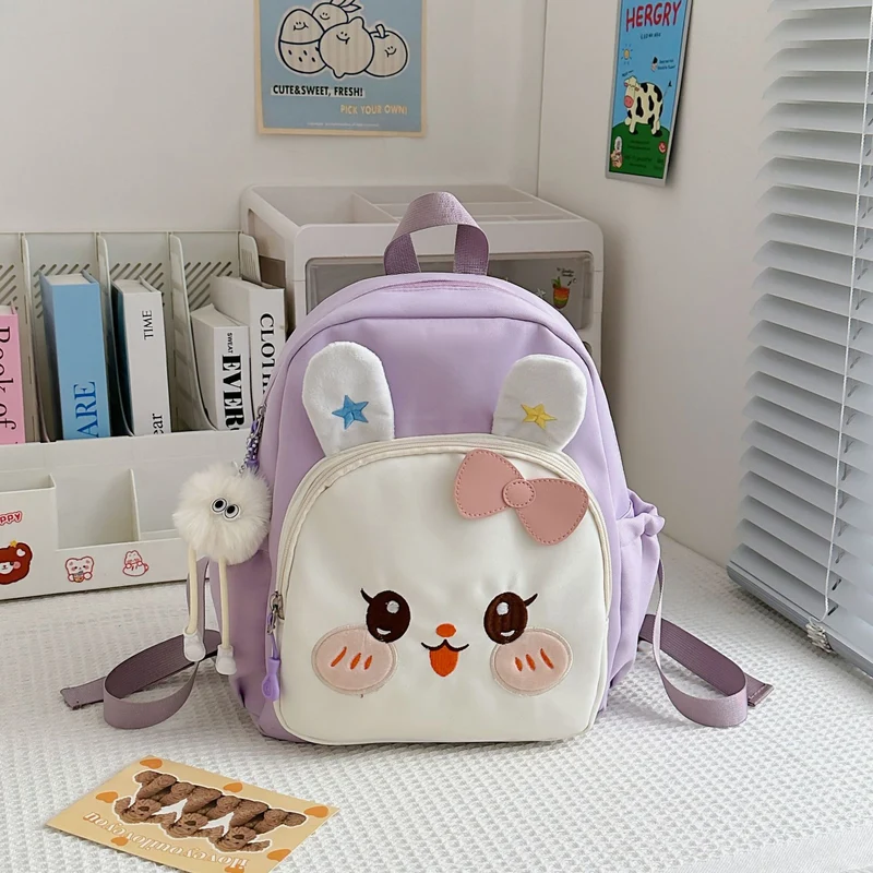 Niedlicher Mädchen-Mini-Schulranzen mit Hasen-Motiv