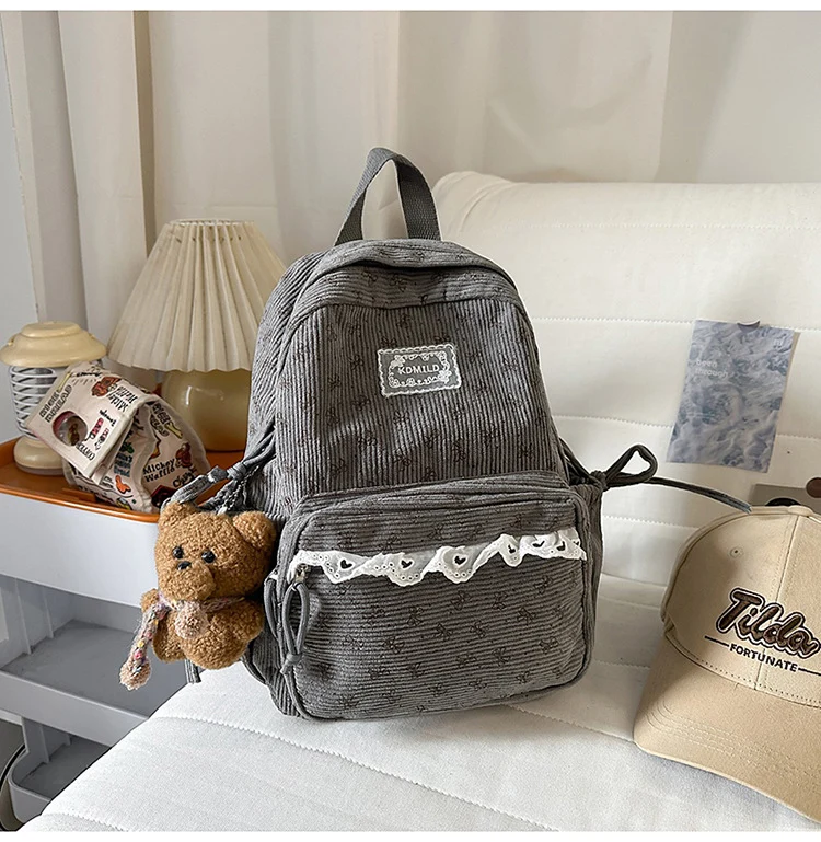 Niedlicher Mini-Schulrucksack mit Blumendruck