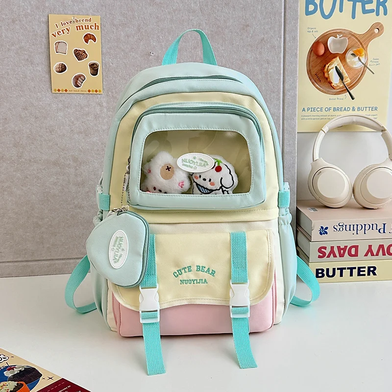 Niedlicher Schulrucksack mit Charakter und transparenter Front