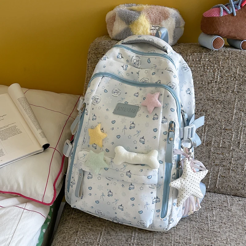 Bunter Kinder-Mini-Schulranzen mit Muster