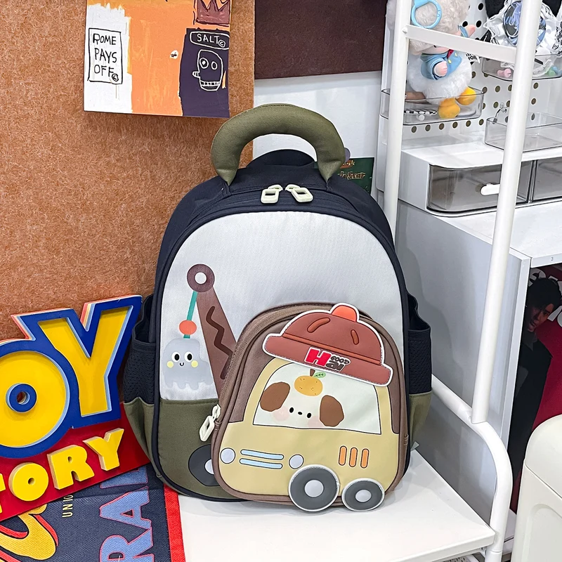 Kinder-Mini-Schultasche mit verspieltem Fahrzeug-Design