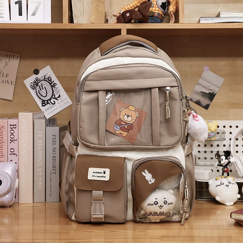 Niedlicher Schulrucksack mit Cartoon-Motiv und vielen Fächern
