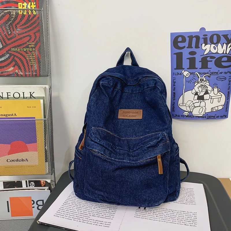 Klassischer Jeans-Schulrucksack