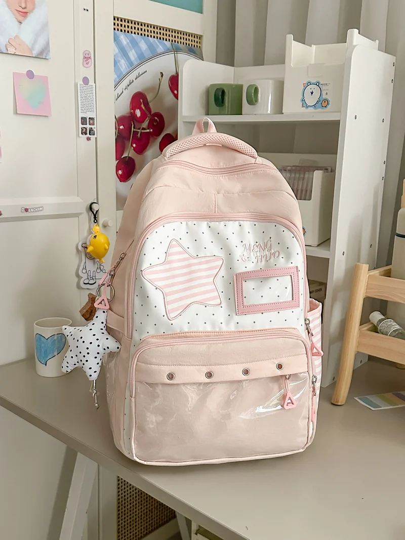 Lustiger Schulrucksack für Kinder mit Sternen-Design
