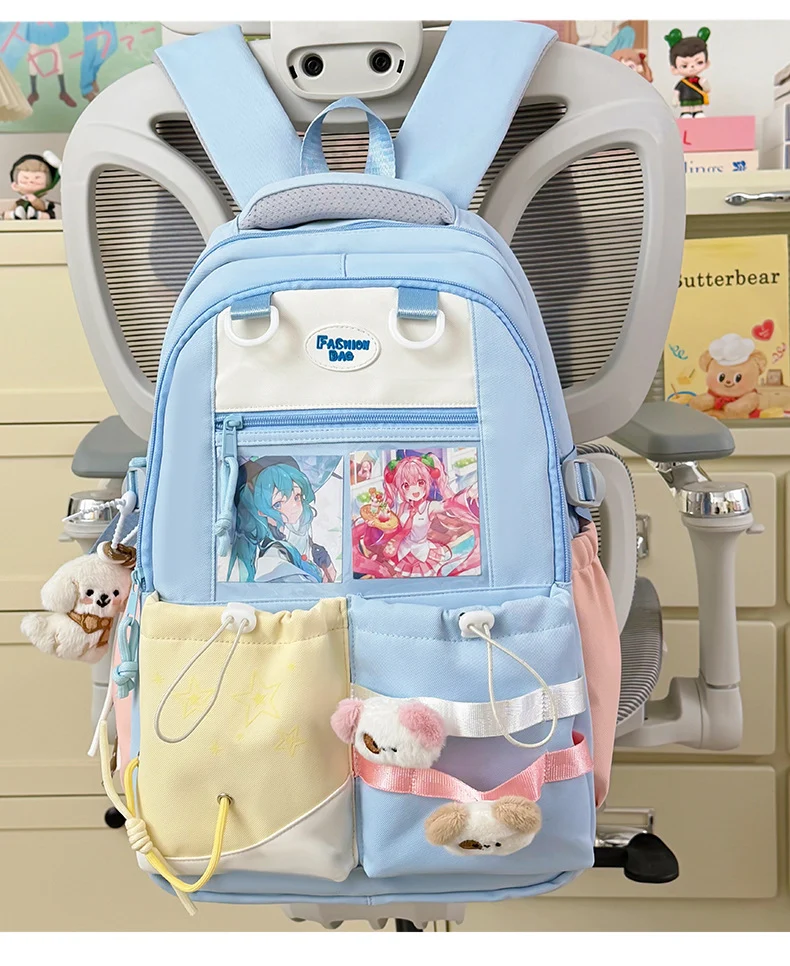Lustiger Schulrucksack für Kinder mit Charakter-Motiv
