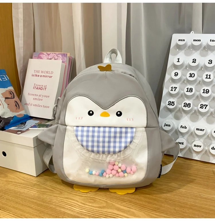 Niedlicher Mini-Schulrucksack für Kinder mit Pinguin-Motiv