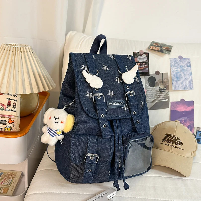 Klassischer Jeans-Schulrucksack