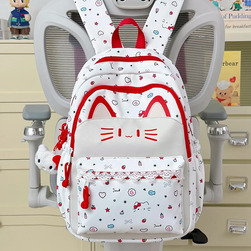 Niedlicher Schulrucksack für Kinder mit Katzenohren