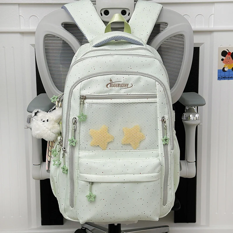 Schulrucksack mit Sternen-Dekor und vielen Taschen