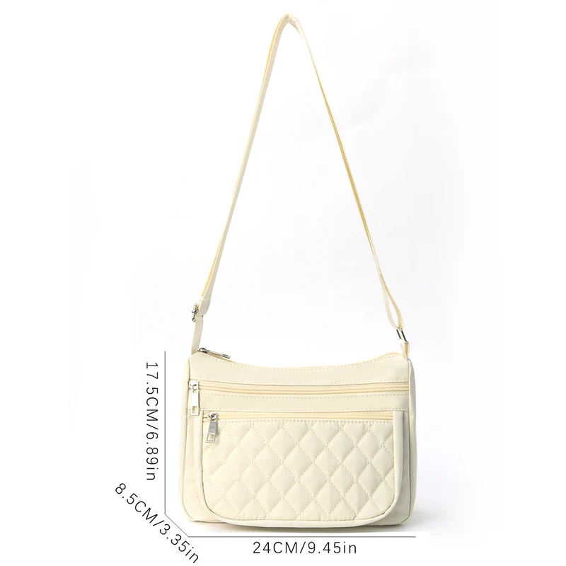 Schultertasche mit weichem, gestepptem Design Skanto