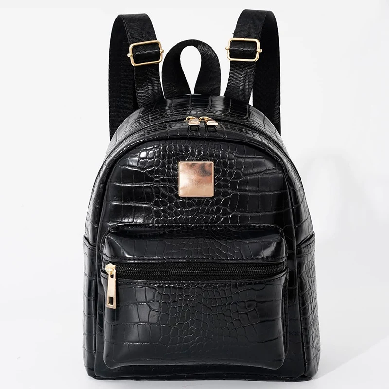Rucksack im eleganten Krokodil-Look Skanto