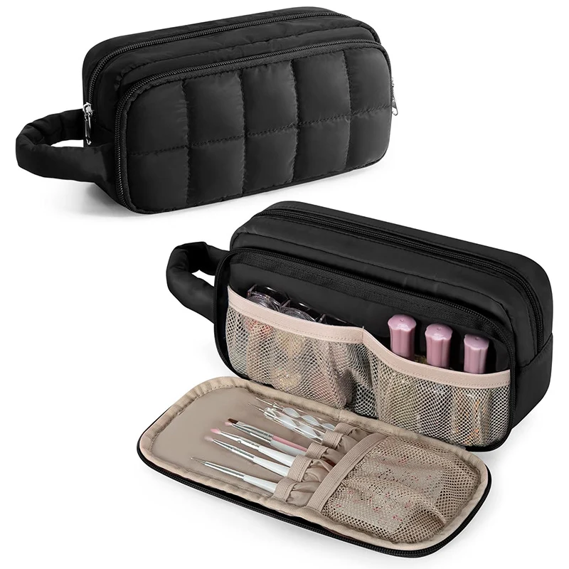 Kosmetik-Organizer-Tasche mit transparentem Design und praktischen Taschen Skanto