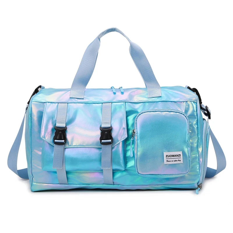 Moderne Reisetasche mit holografischer Oberfläche und praktischen Fächern Skanto