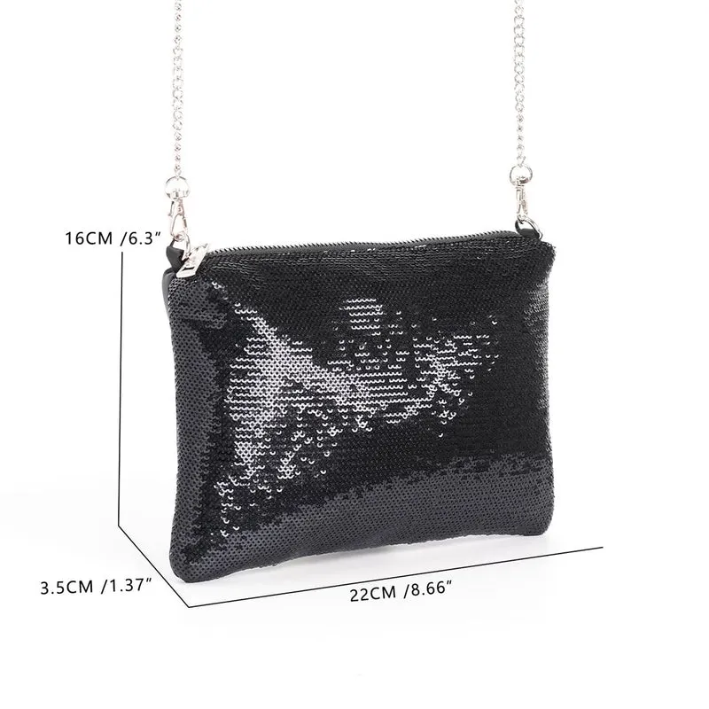 Elegante Clutch mit glitzernden Details Skanto