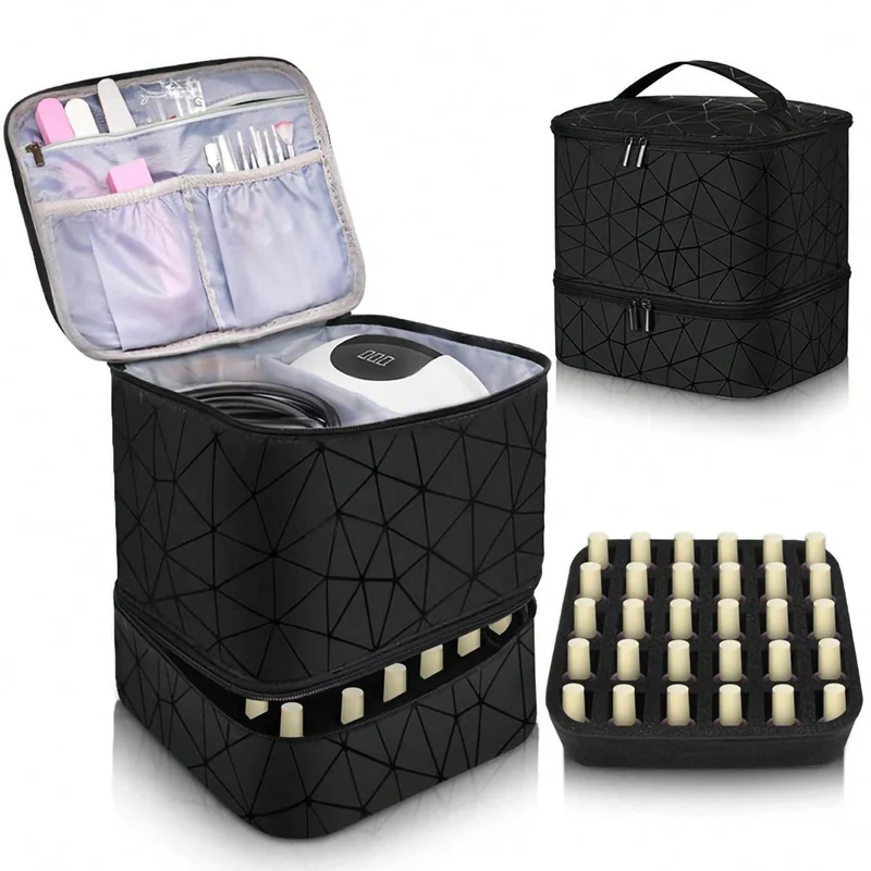 Kosmetik-Organizer-Tasche mit doppeltem Design und strapazierfähigem Innenfutter Skanto