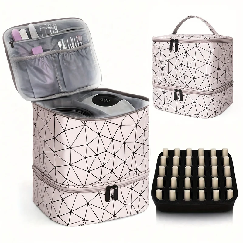 Kosmetik-Organizer-Tasche mit doppeltem Design und strapazierfähigem Innenfutter Skanto
