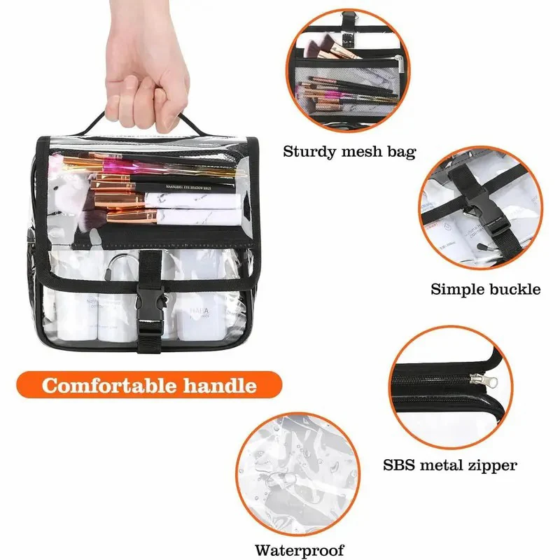 Kosmetik-Organizer mit transparentem Design und praktischem Haken Skanto