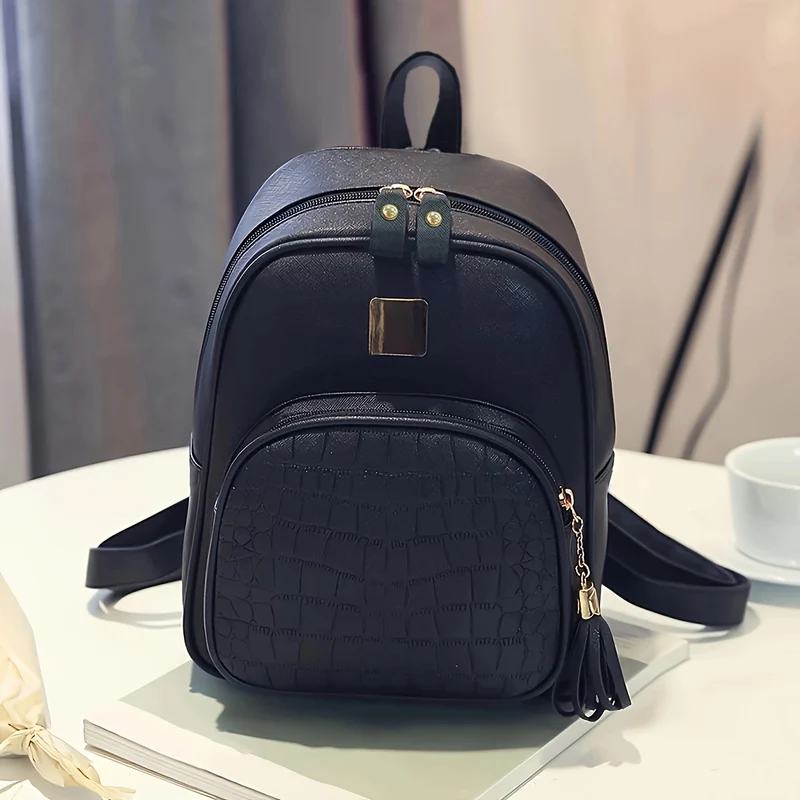 Moderner Rucksack aus strukturiertem Material Skanto