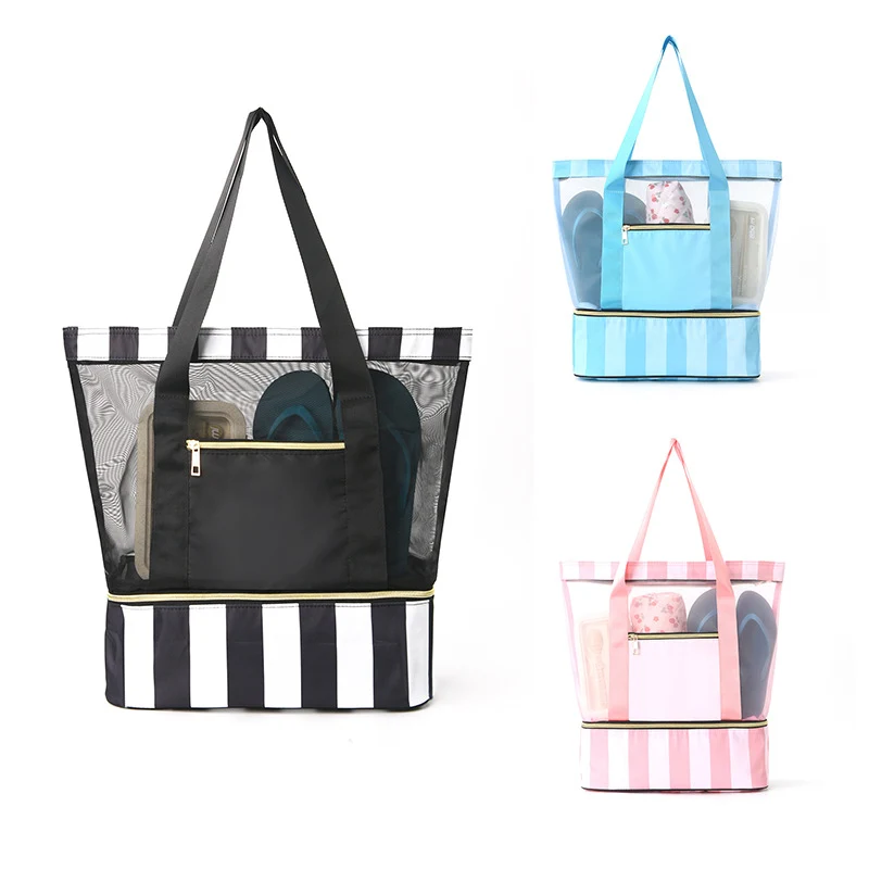 Strandtasche mit transparentem Design und viel Stauraum Skanto