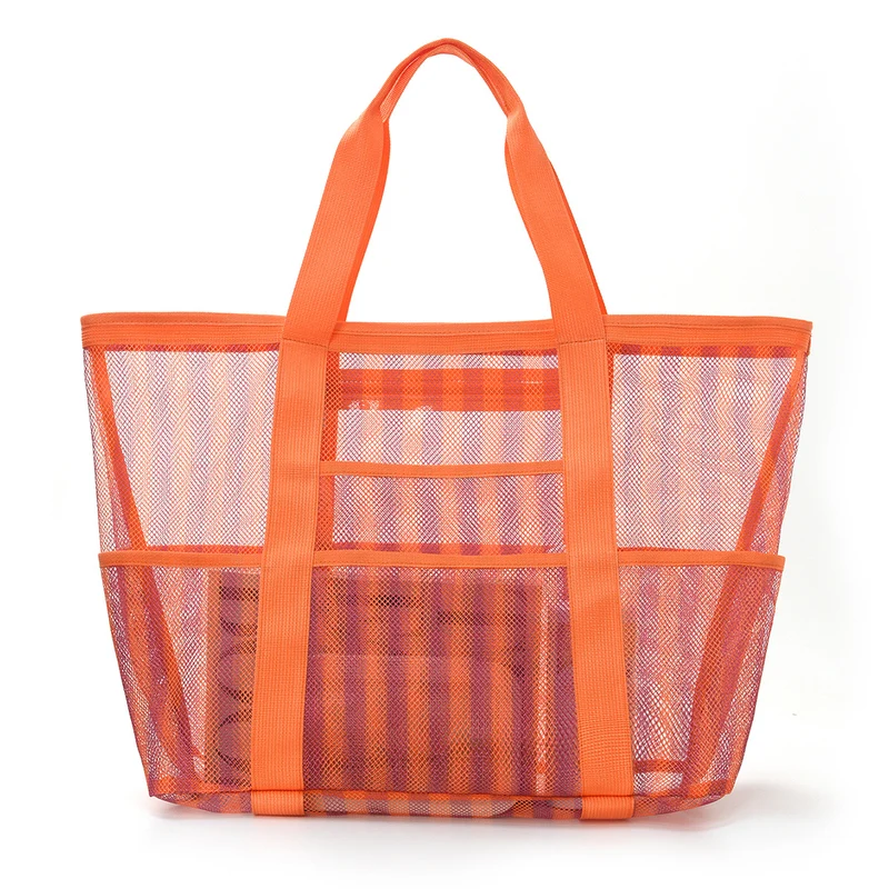 Strandtasche aus strapazierfähigem Netzmaterial mit stabilen Griffen Skanto