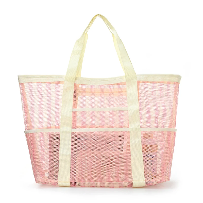 Strandtasche aus strapazierfähigem Netzmaterial mit stabilen Griffen Skanto
