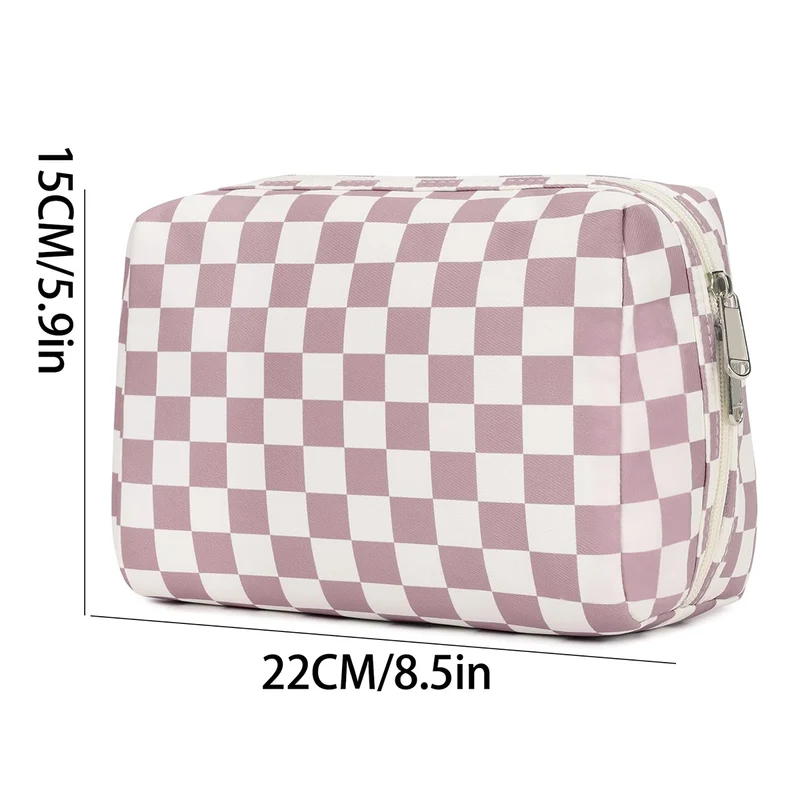 Stylische Kosmetiktasche mit Karomuster Skanto