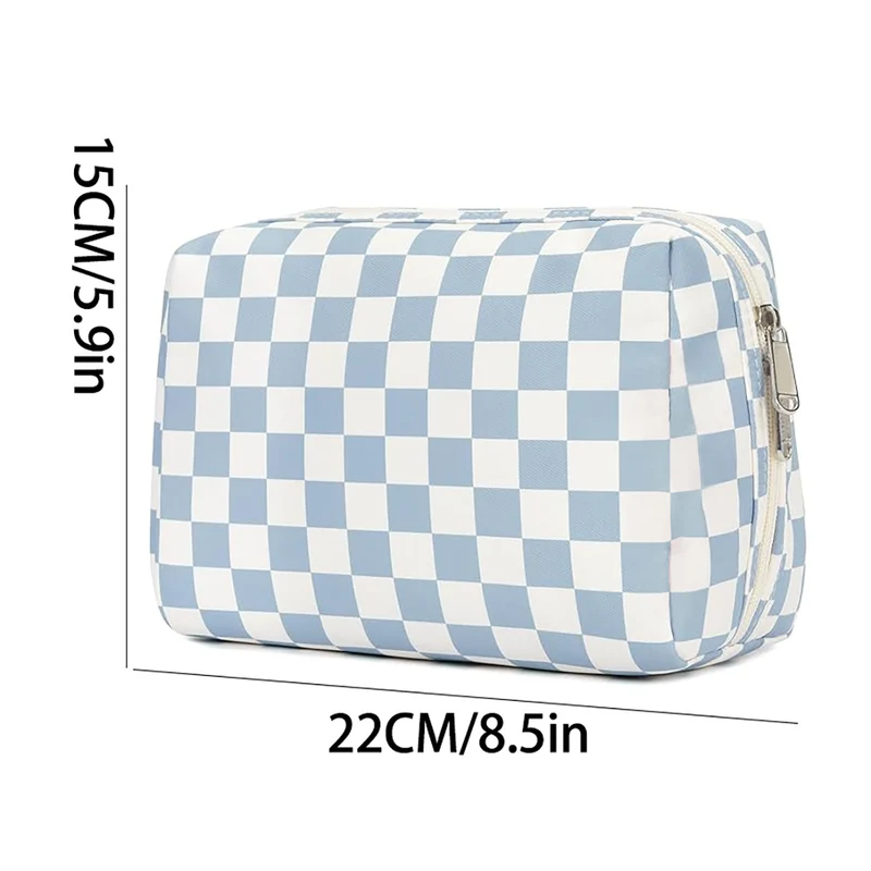 Stylische Kosmetiktasche mit Karomuster Skanto