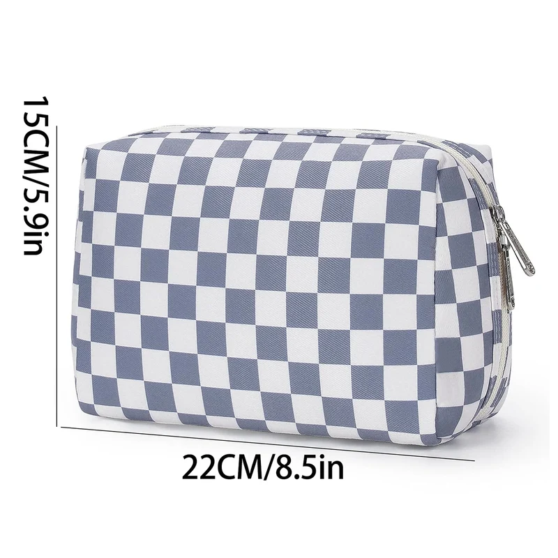 Stylische Kosmetiktasche mit Karomuster Skanto