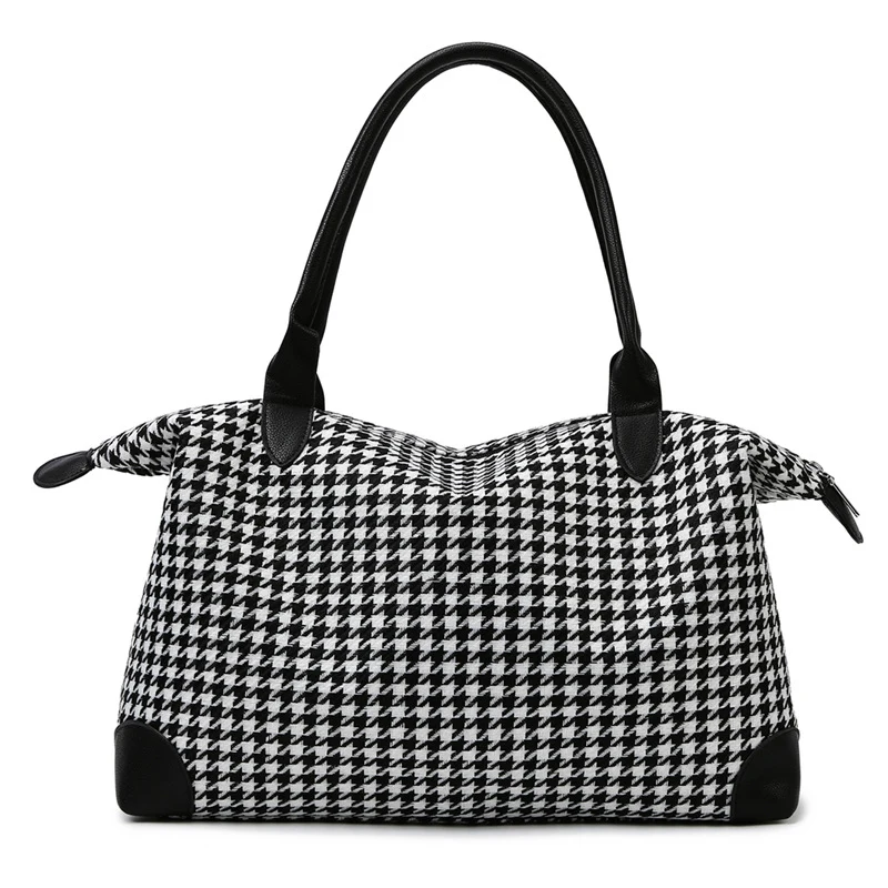 Moderne Handtasche im zeitlosen Hahnentrittmuster Skanto