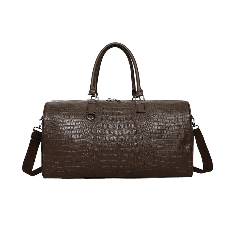 Elegante Reisetasche aus robustem Kunstleder mit Krokodilmuster Skanto