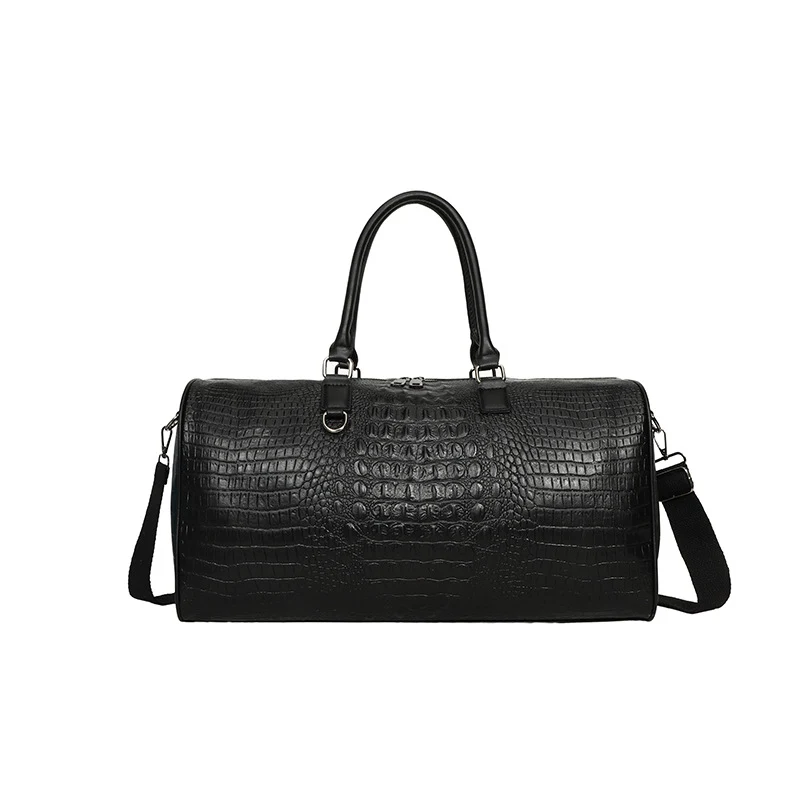 Elegante Reisetasche aus robustem Kunstleder mit Krokodilmuster Skanto