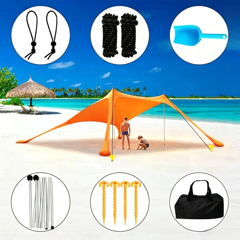 Leichte, sandabweisende Stranddecke Skanto