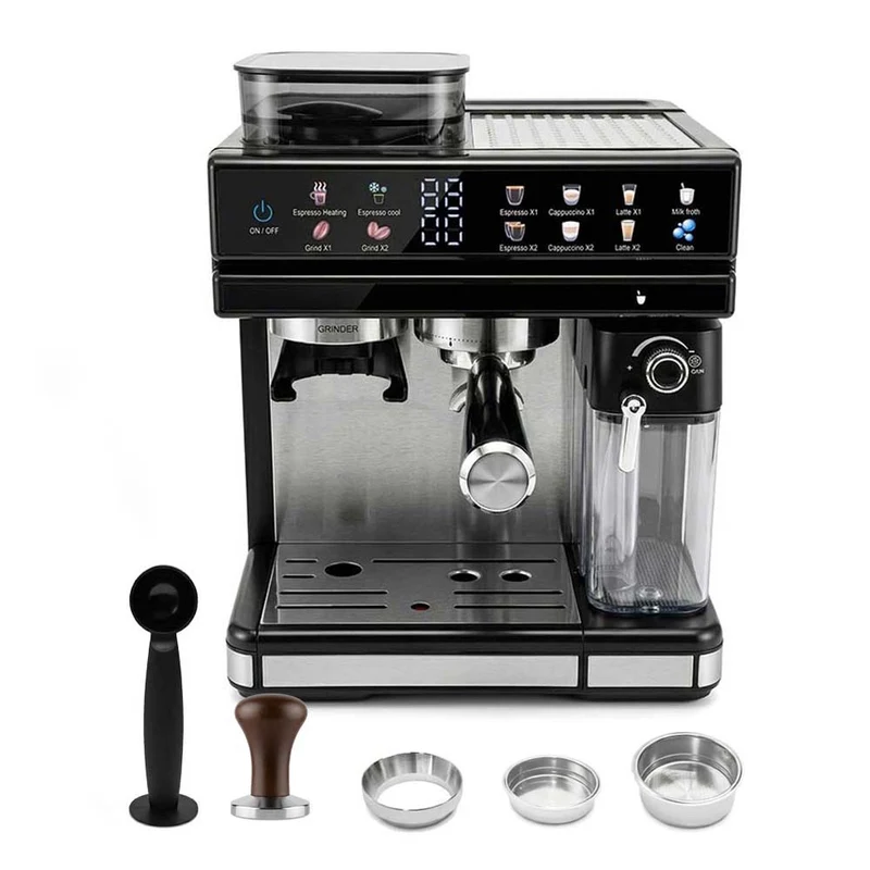 Espressomaschine mit integriertem Mahlwerk und präziser Temperaturregelung Skanto