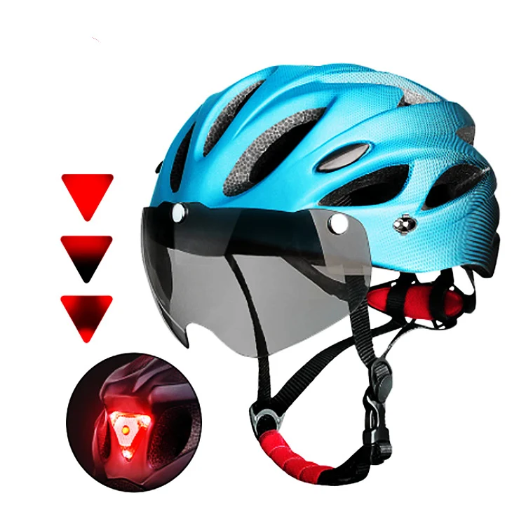 Fahrrad-Sicherheitshelm mit integrierten LED-Leuchten Skanto