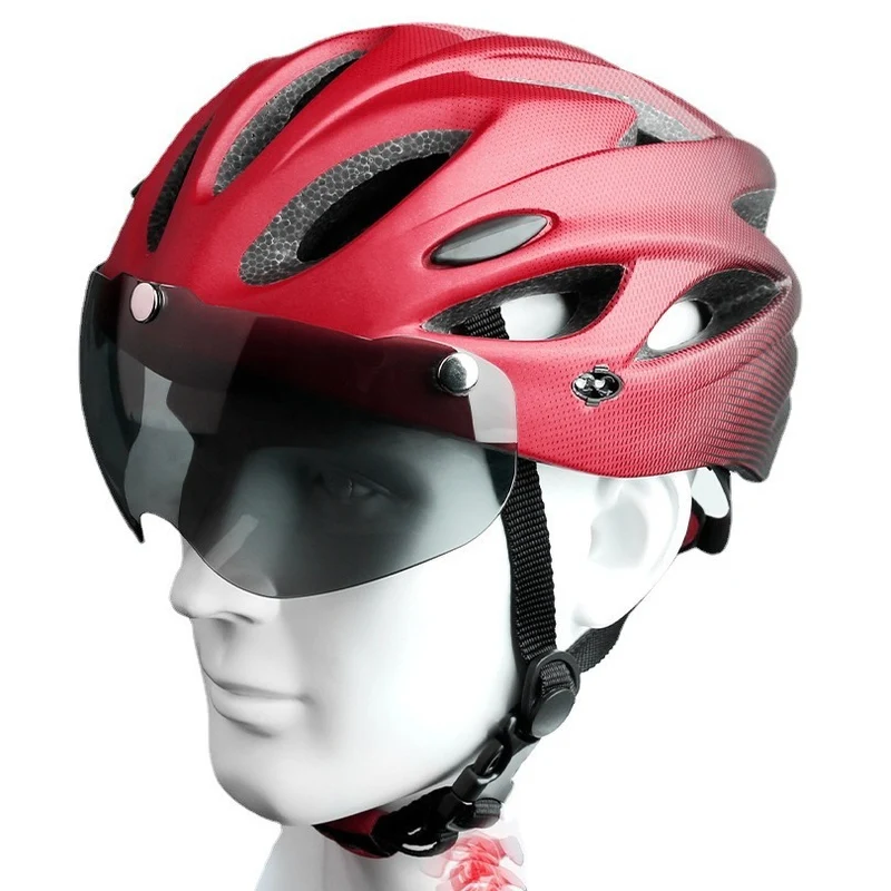 Fahrrad-Sicherheitshelm mit integrierten LED-Leuchten Skanto