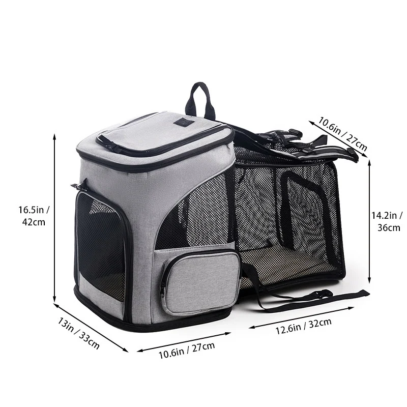 Katzen-Transportrucksack mit atmungsaktiven Mesh-Einsätzen Skanto