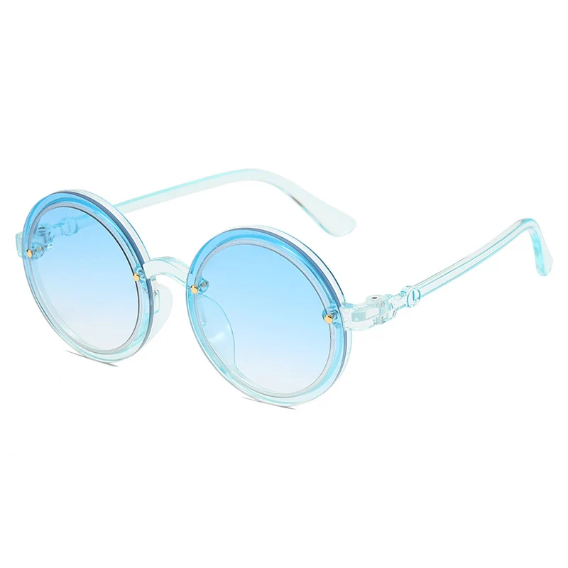 Runde Damen-Sonnenbrille mit transparentem Rahmen Skanto