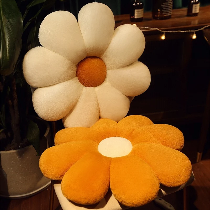 Plüsch-Sitzkissen in Blumenform Skanto