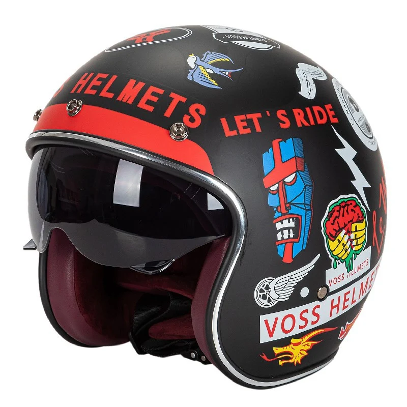 Klassischer Jet-Motorradhelm Skanto