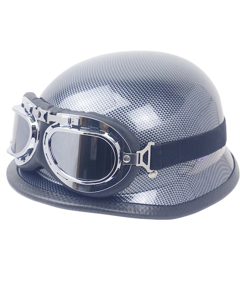 Retro Motorradhelm mit Brille Skanto