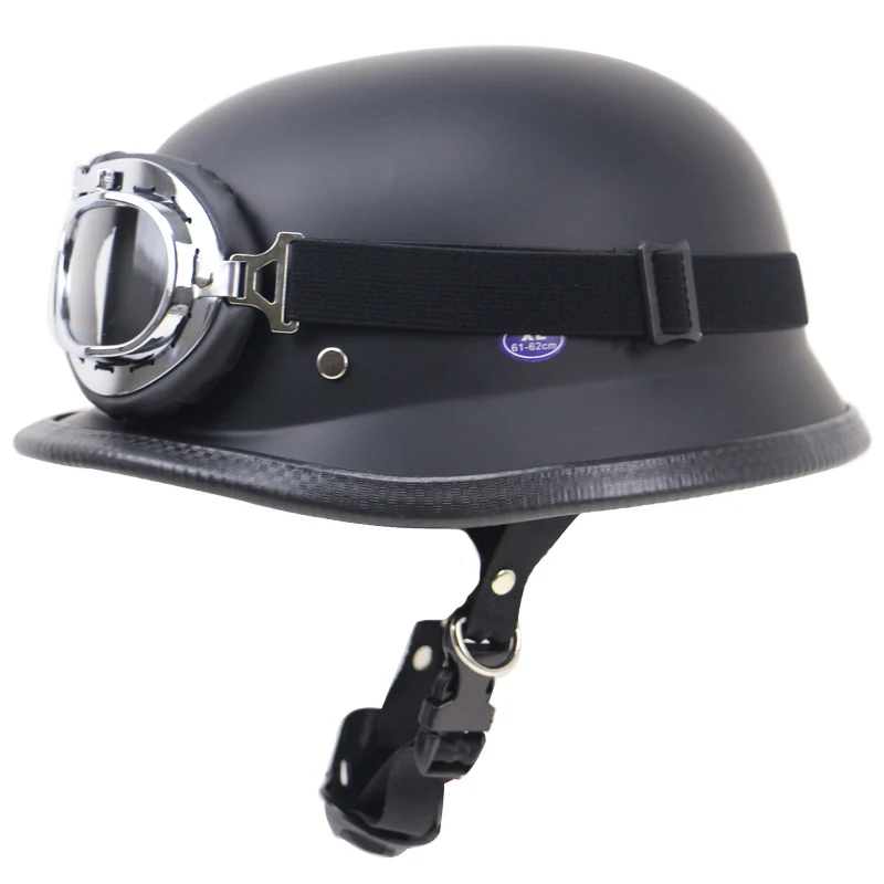 Retro Halbschalenhelm Motorradschutz mit Brille Skanto