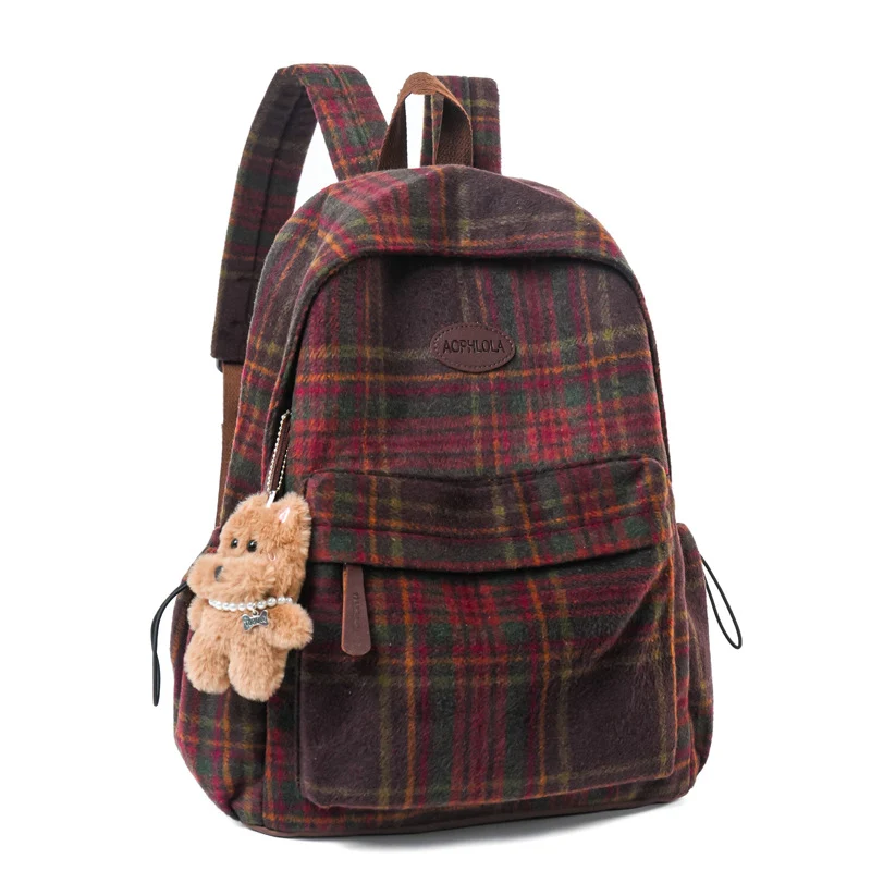 Gemütlicher gemusterter Schulrucksack Skanto