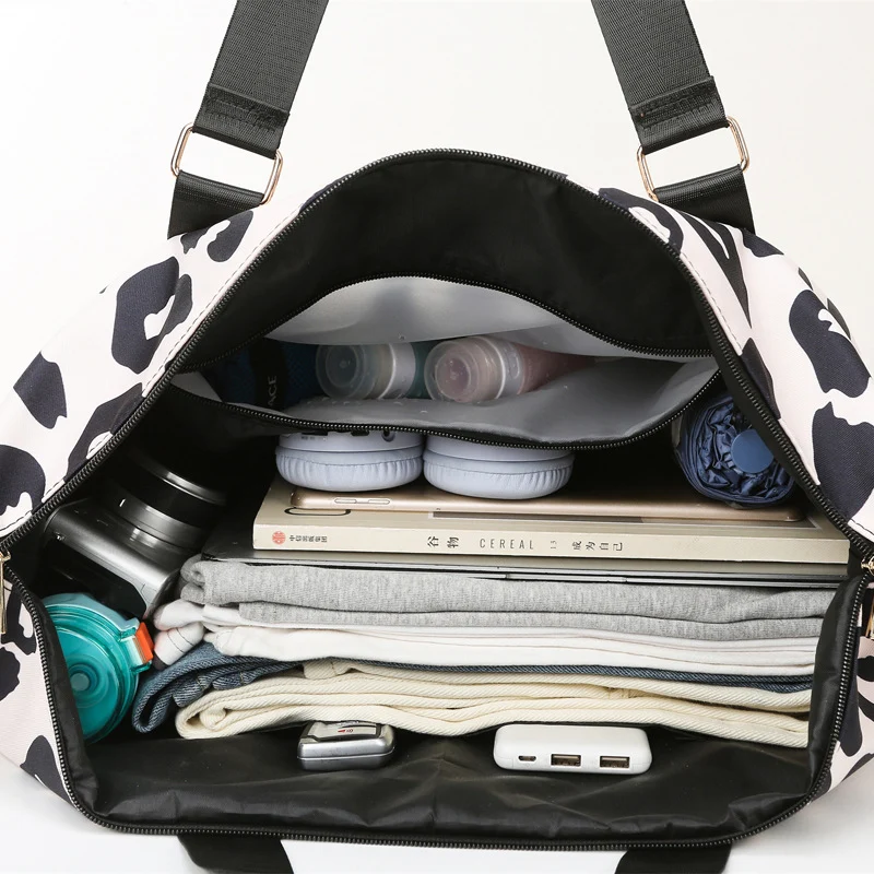 Sportliche Tote Bag mit elegantem Leopardenmuster Skanto