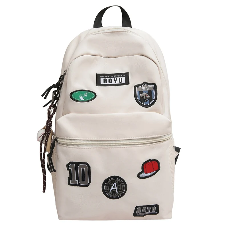 Stilvoller Schulrucksack mit Grafik-Patch Skanto