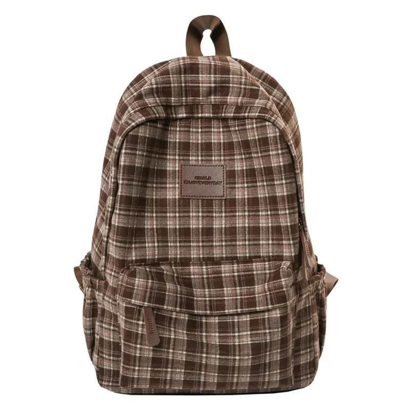Lässiger Rucksack Skanto mit Karomuster