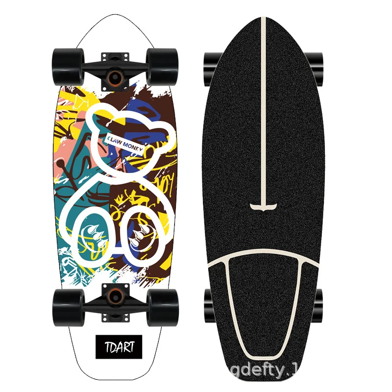 Skateboard Skanto mit künstlerischem Löwen-Design
