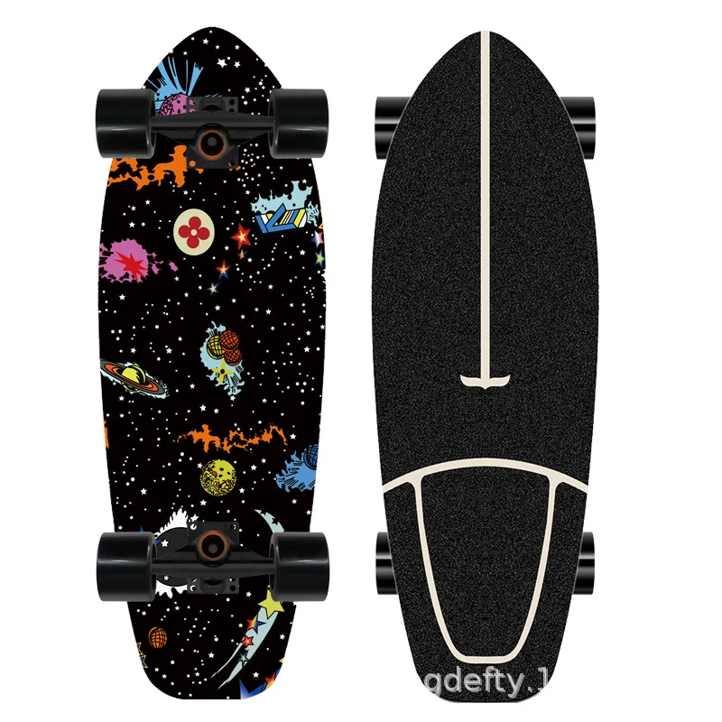 Skateboard Skanto mit künstlerischem Löwen-Design